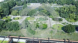 Wide aerial of water purification circle