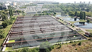 Wide aerial of water purification circle