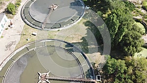 Wide aerial of water purification circle