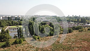 Wide aerial of water purification circle