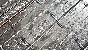 Wide aerial of water purification circle