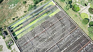 Wide aerial of water purification circle