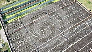 Wide aerial of water purification circle