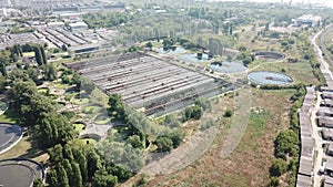 Wide aerial of water purification circle