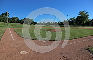 Wide-angle Baseball Field