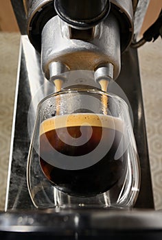 Wide Angle of Espresso Machine and Espresso cup