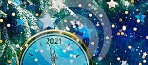 Wide Angle Holiday background Happy New Year 2021