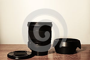 Wide-angle lens with a large aperture in the darkroom