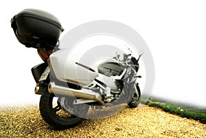 A wide angle moto photo