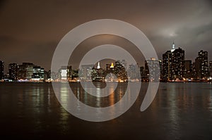 Wide angle of New york skyline