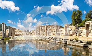 Wide angle photo of Patara ancient city