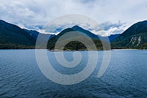 Wide Angle Photo of Thompson Sound in New Zealand