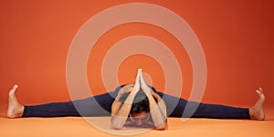 Wide Angle Seated Forward Bend yoga pose