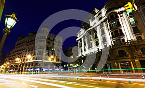 Wide angle shot of Via Laietana. Barcelona photo