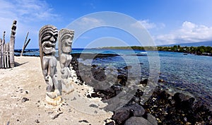 Wide Angle Tikis at Place of Refuge