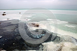 Wide angle view of the dead sea photo
