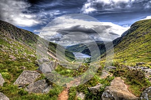 Wide angle view of Glendalough