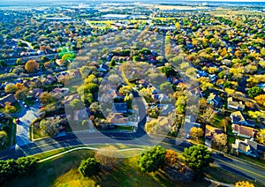 Wide angle View over Vast Suburbs of Round Rock Texas photo