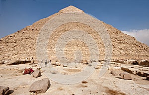 Wide angle view of the pyramid of Khafre