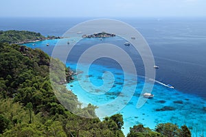 Wide angle view of Similan Islands