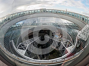 Wide angle view of Sky Bulding