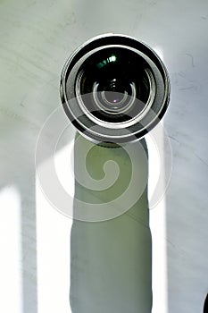 Wide angle zoom lens on display photo