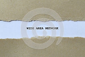 wide area network on white paper