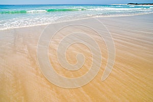 Wide Beach with streaky sand
