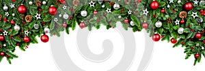 Wide bow shaped Christmas border