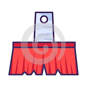 Wide Bristle Brush DIY Tool Stroked Icon