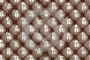 Wide continuous pattern of quilting leather