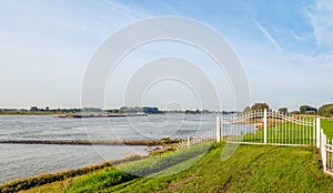 Wide Dutch river in the late summer season