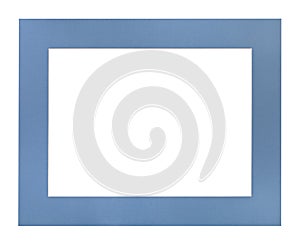 Wide flat blue passe-partout for picture frame