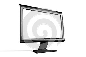 Wide flatscreen TV/Monitor with blank screen photo