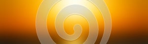 Wide glow blurred texture light orange. Abstract gradient background deep orange yellow
