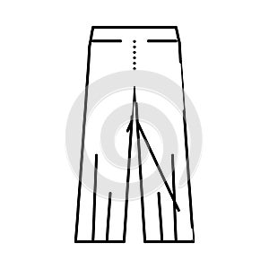 wide leg pants apparel line icon vector illustration
