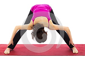 Wide Legged Forward Bend Variation in Yoga