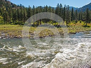 Wide Mountain River Cuts a Valley - Clark Fork River photo