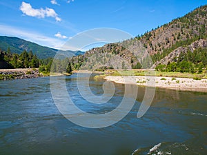 Wide Mountain River Cuts a Valley - Clark Fork River