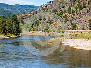 Wide Mountain River Cuts a Valley - Clark Fork River