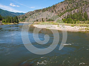 Wide Mountain River Cuts a Valley - Clark Fork River