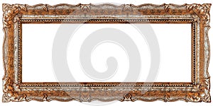 Wide Old Picture Frame With Empty Copy Space - Stock image