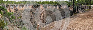 Wide panorama of deep wolf torca in Cuenca photo