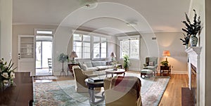 Wide panorama of livingroom