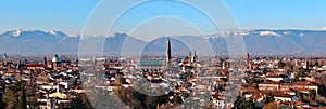 wide panorama more than 30 megapixels of the city of Vicenza in