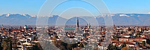 wide panorama more than 30 megapixels of the city of Vicenza in photo