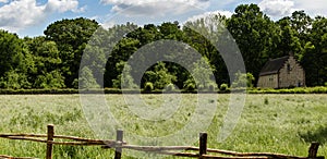 Wide rural landscape panorama