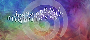 Chaotic Dyslexic Alphabet with reversed letters photo