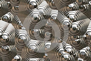 Wide repeating absract metal bubble background