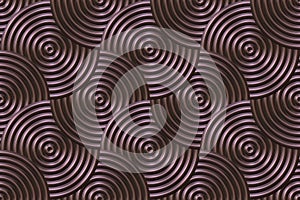 Wide repeating absract metal concentric background